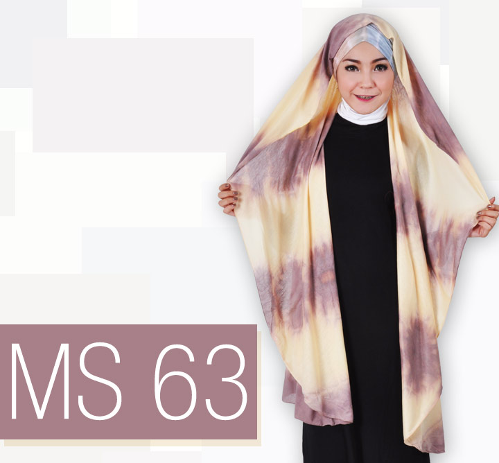  Baju  Muslim Modern Instant Hijab  Vest Tie Dye 4 Motif 
